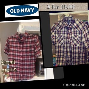 Old Navy men’s shirts- 2 pack both small